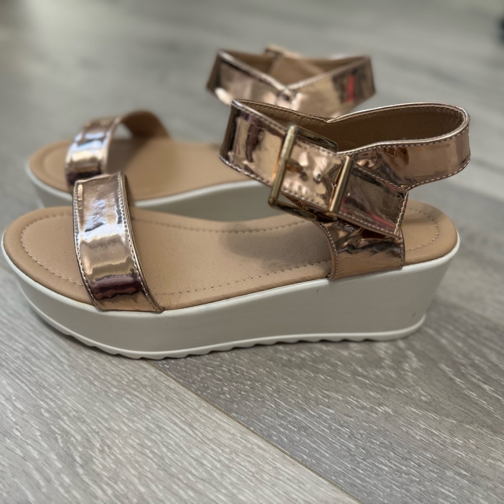 Metallic Platform Sandals